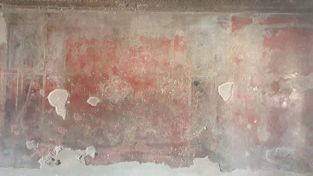 VII.1.8 Pompeii. July 2021. Painted south wall at east end in Vestibule 1.
Foto Annette Haug, ERC Grant 681269 DÉCOR