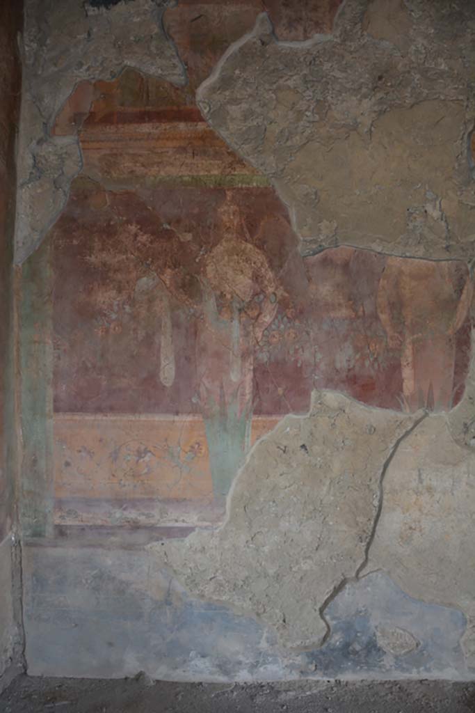 VII.1.40 Pompeii. September 2019. Oecus 12, detail from north wall at west end.
Foto Annette Haug, ERC Grant 681269 DÉCOR.