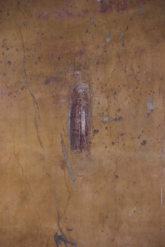 VII.1.47 Pompeii. September 2021. 
Exedra 10, detail of Euterpe, from middle of side panel at west end of north wall. 
Photo courtesy of Klaus Heese.