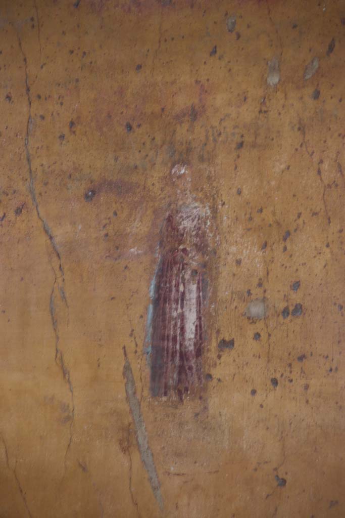 VII.1.47 Pompeii. September 2017. Exedra 10, detail of Euterpe, from middle of side panel at west end of north wall. 
Photo courtesy of Klaus Heese.