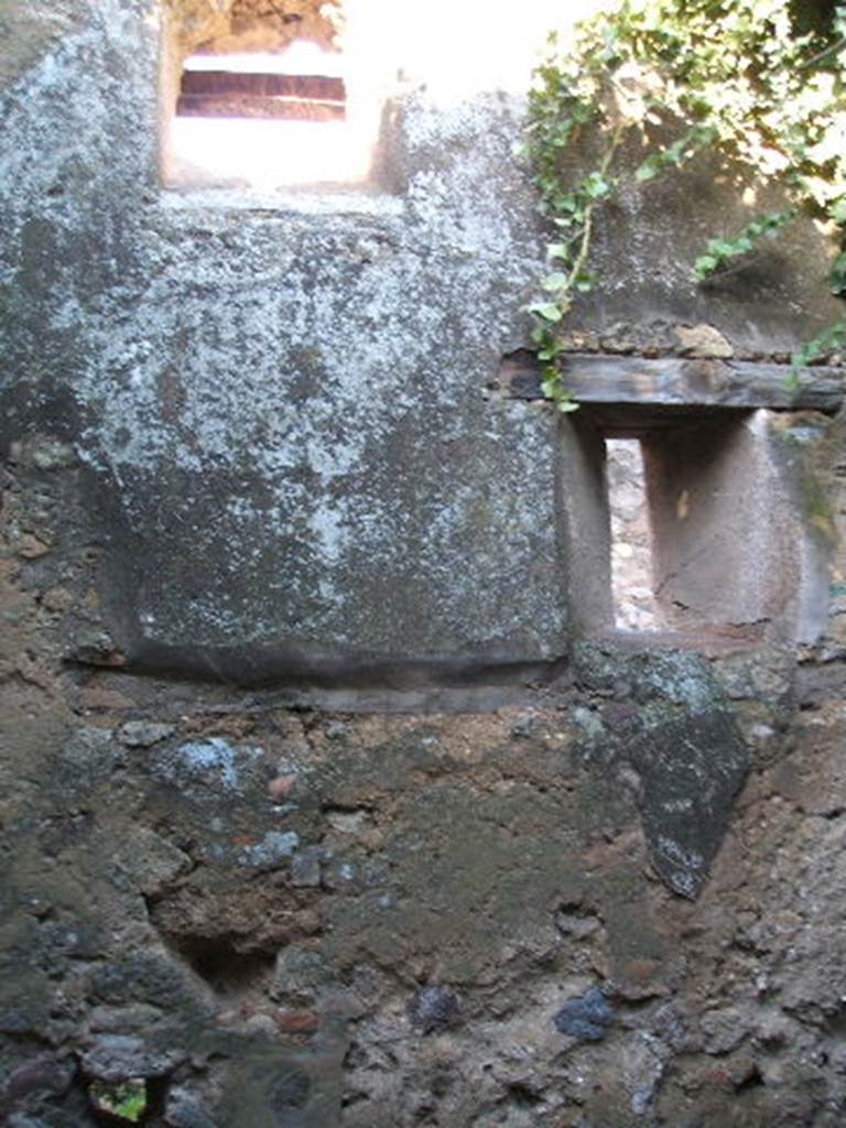 VII.2.15 Pompeii. December 2004. Upper north wall.