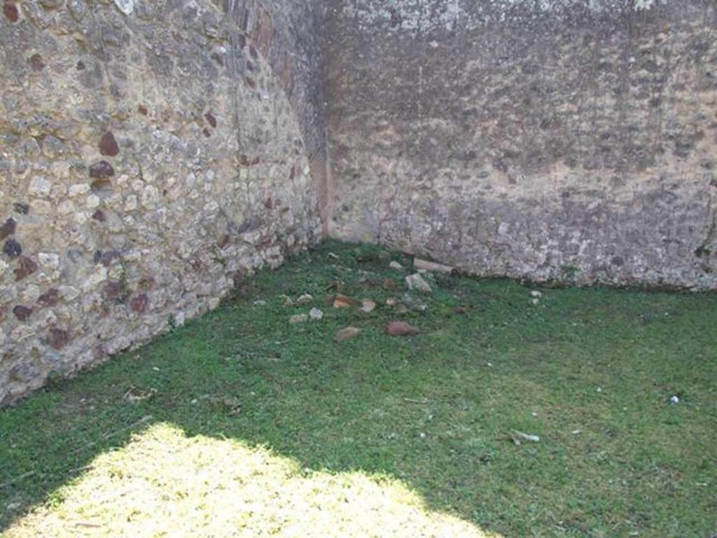 VII.2.18 Pompeii. March 2009. Room 17, south-east corner of exedra.