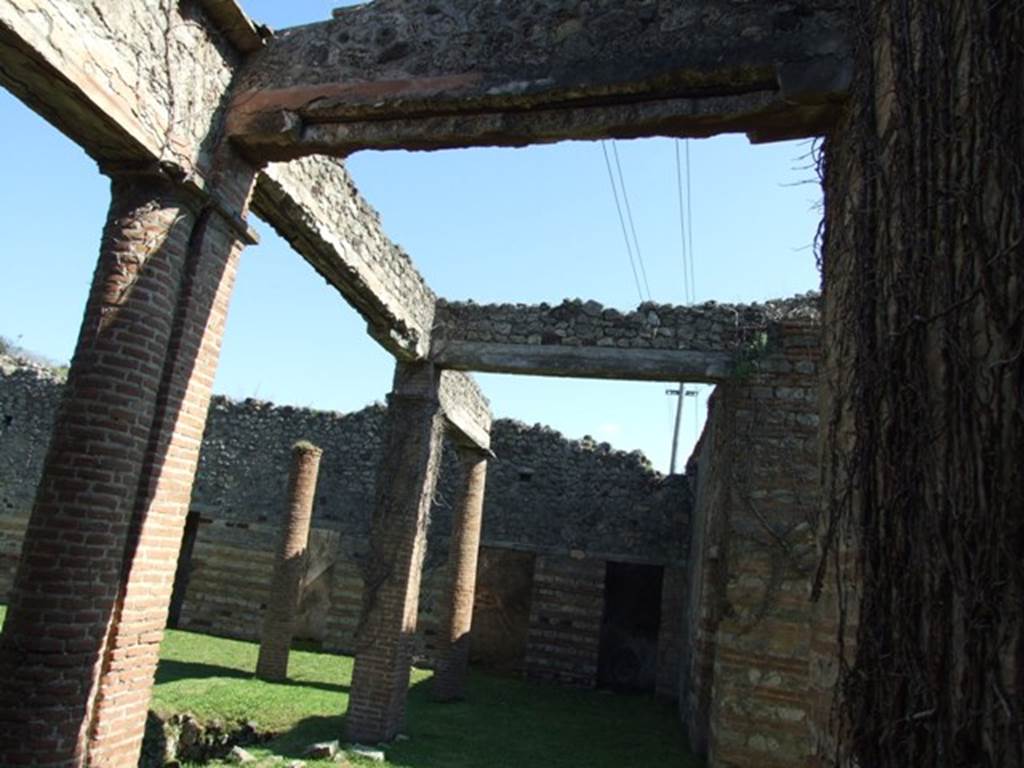 VII.2.18 Pompeii. March 2009. Looking east along the south portico.