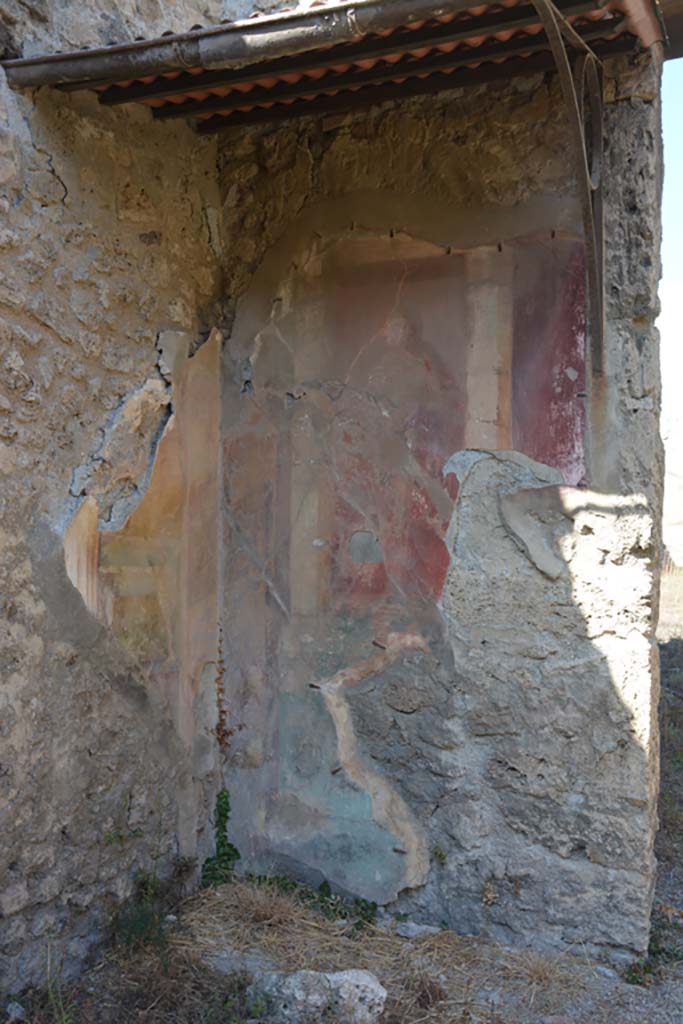 VII.2.20 Pompeii. October 2019. Tablinum 13, north-west corner and north wall.
Foto Annette Haug, ERC Grant 681269 DÉCOR.