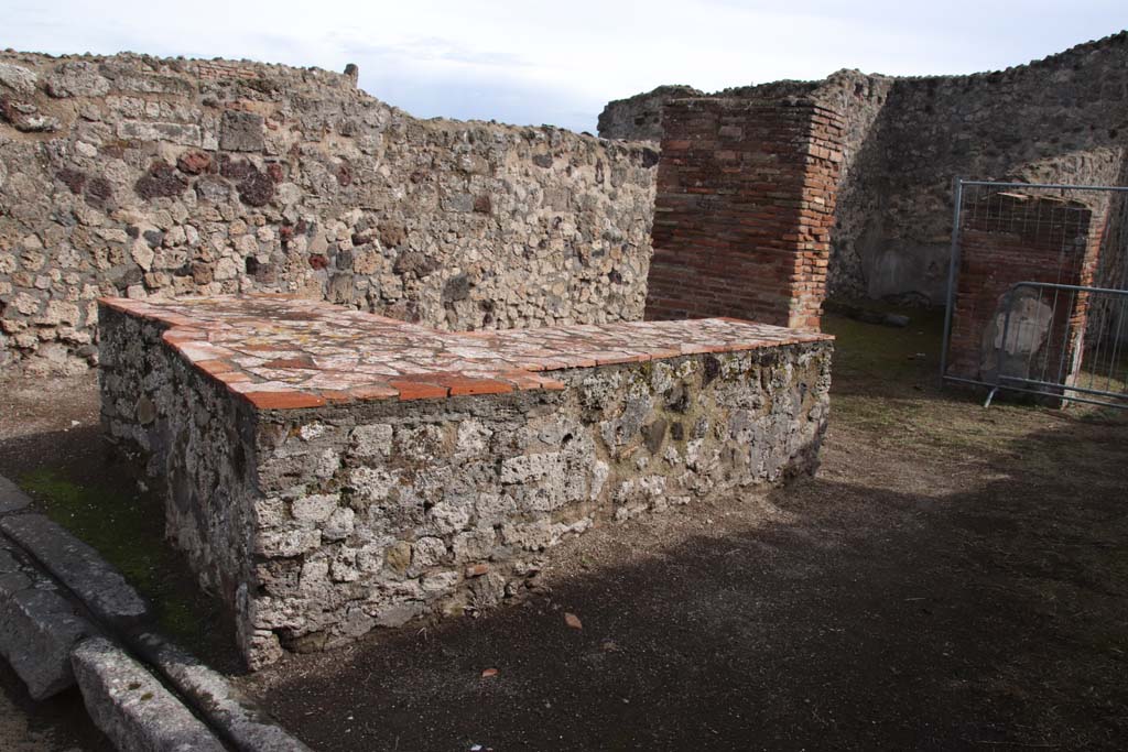 VII.3.9 Pompeii. October 2020. Looking south-east across counter. Photo courtesy of Klaus Heese.