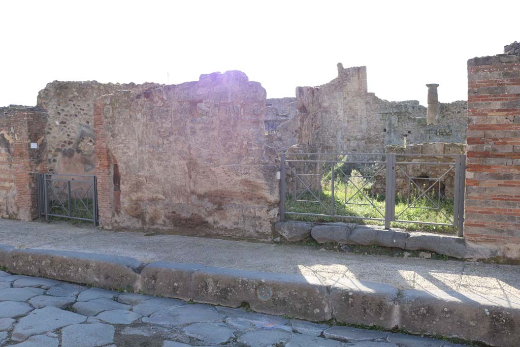 VII.3.16 Pompeii, on right. December 2018. 
Looking west towards entrance doorway on Via Stabiana. Photo courtesy of Aude Durand.