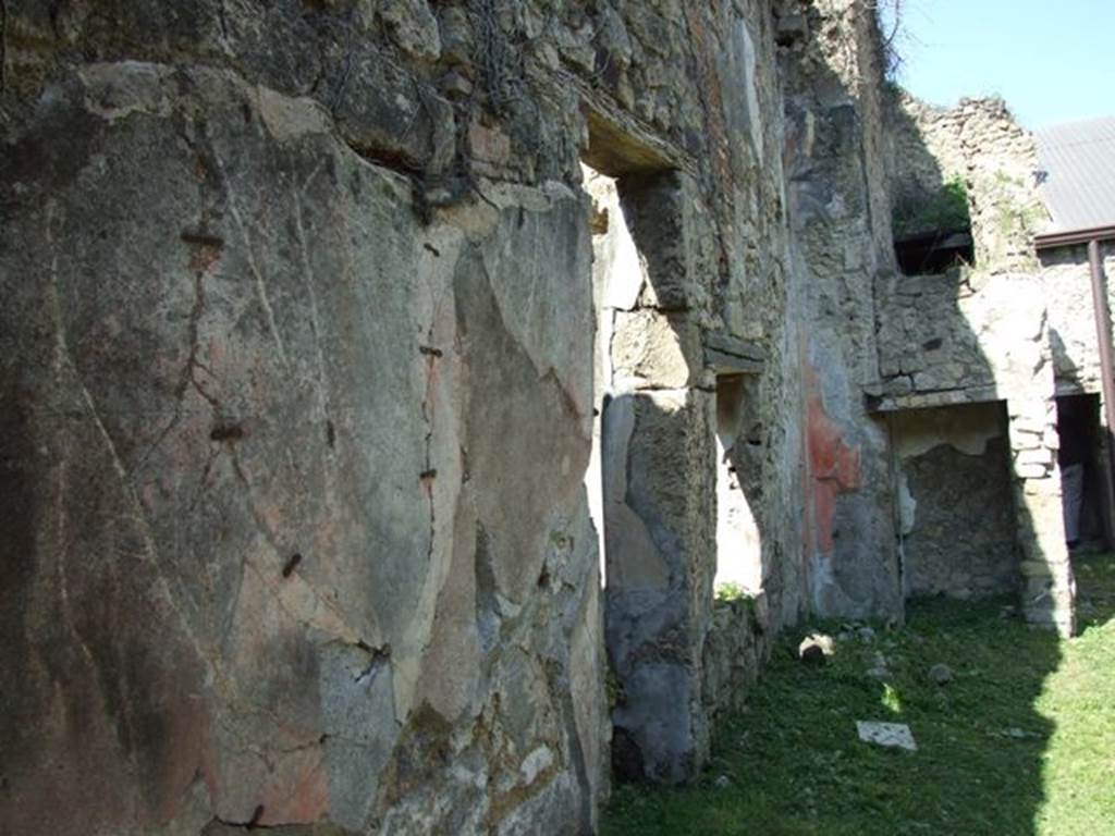 VII.3.29 Pompeii. March 2009. Room 1, looking north along west wall of atrium.