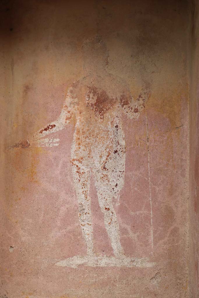 VII.4.16/17, Pompeii. December 2018. 
Painting of Jupiter on street altar. Photo courtesy of Aude Durand.