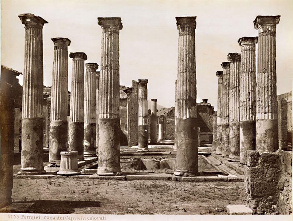 VII.4.31/51 Pompeii. Room 10, tablinum. Looking north to peristyle.
Photograph No. 5155, by Giorgio Sommer, (1834-1914). Public domain, via Wikimedia Commons