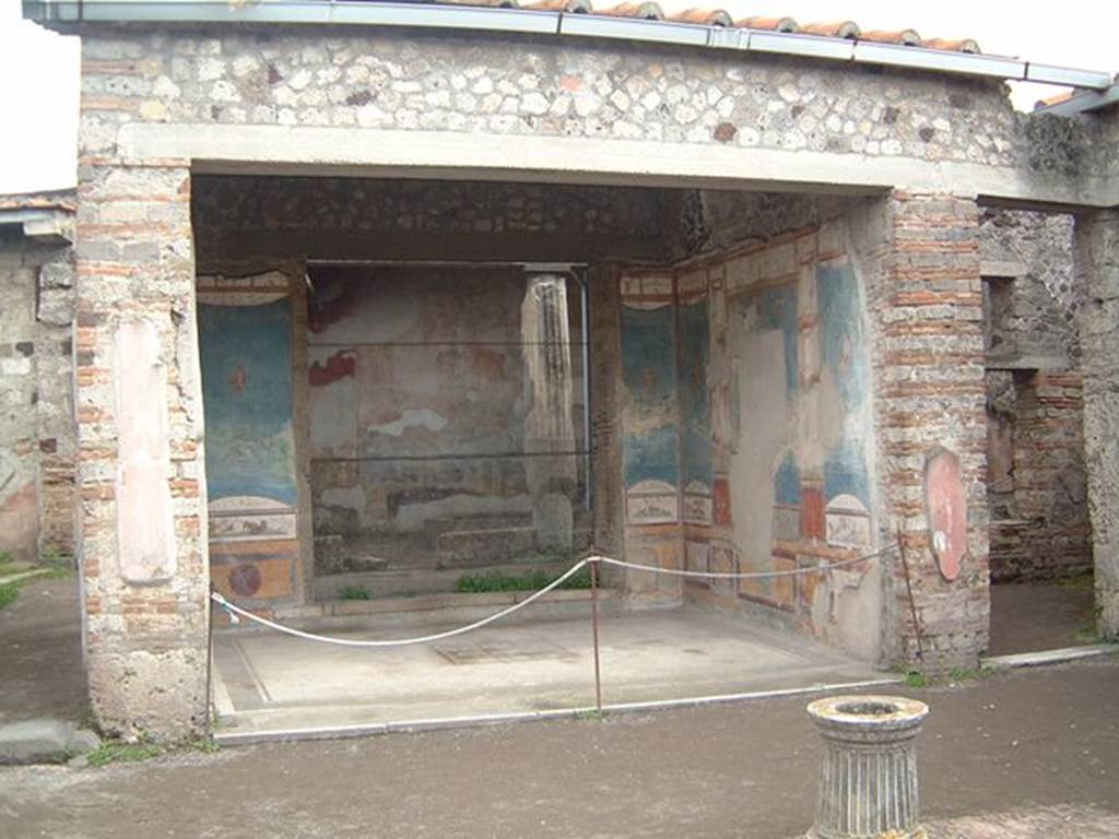 VII.4.48 Pompeii.  May 2001. Room 11.  Tablinum from Atrium. Photograph courtesy of Current Archaeology.