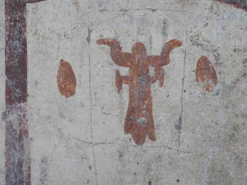 VII.4.48 Pompeii. May 2015. Room 14, centre of north wall of cubiculum.
Photo courtesy of Buzz Ferebee.