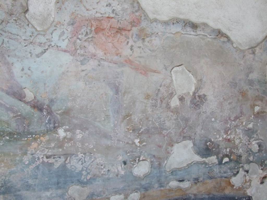 VII.4.48 Pompeii. December 2007.  Peristyle, lower middle section of south wall.  Painting of Hunt scene with hunter.