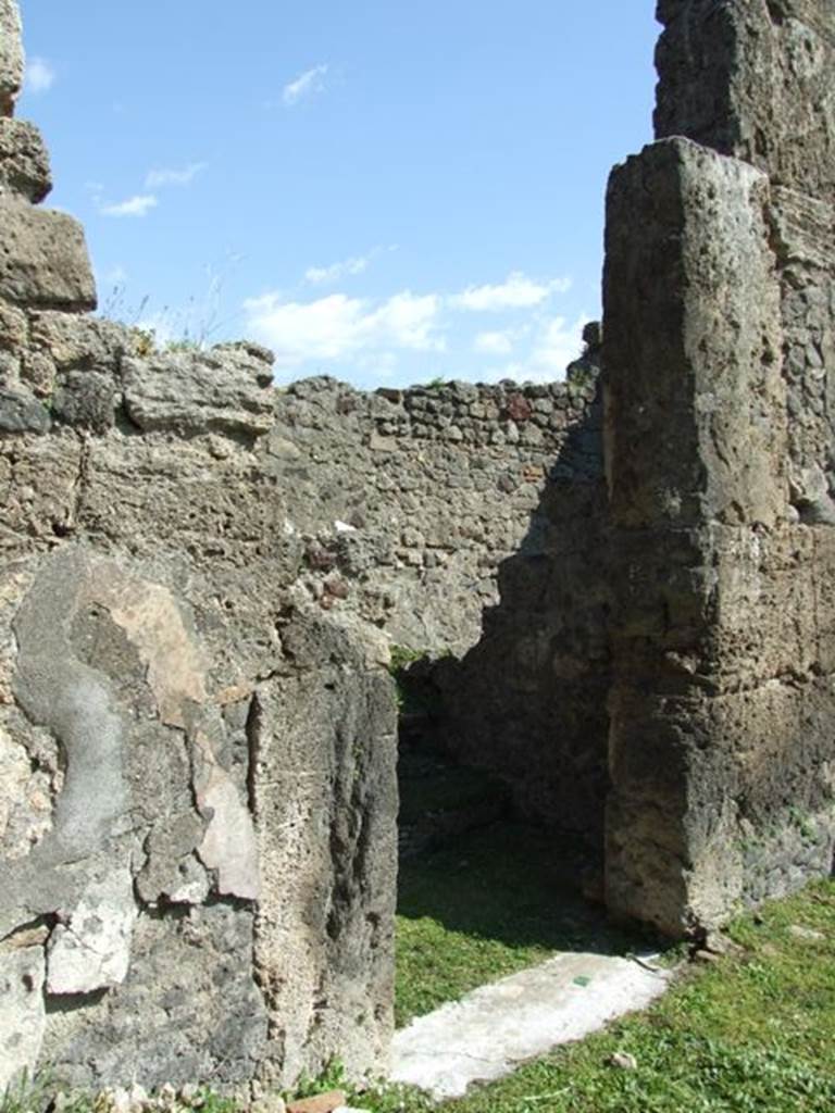 VII.4.57. Pompeii.  March 2009.  Doorway to Room 3.
