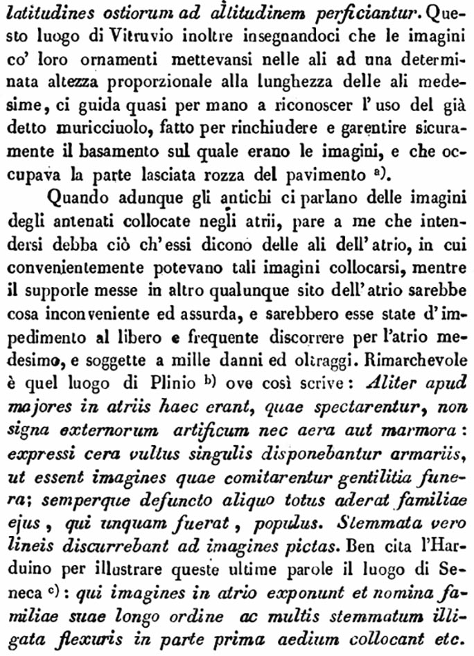 VII.4.57 Pompeii. Room 9, ala on west side of atrium. Description by Avellino.
See Avellino, F. M. Descrizione di una Casa Pompejana Disotterrata in Pompeii nell’anno 1831, 1832, 1833 la terza alle spalle del tempio della Fortuna Augusta. Naples, 1837, p. 21.