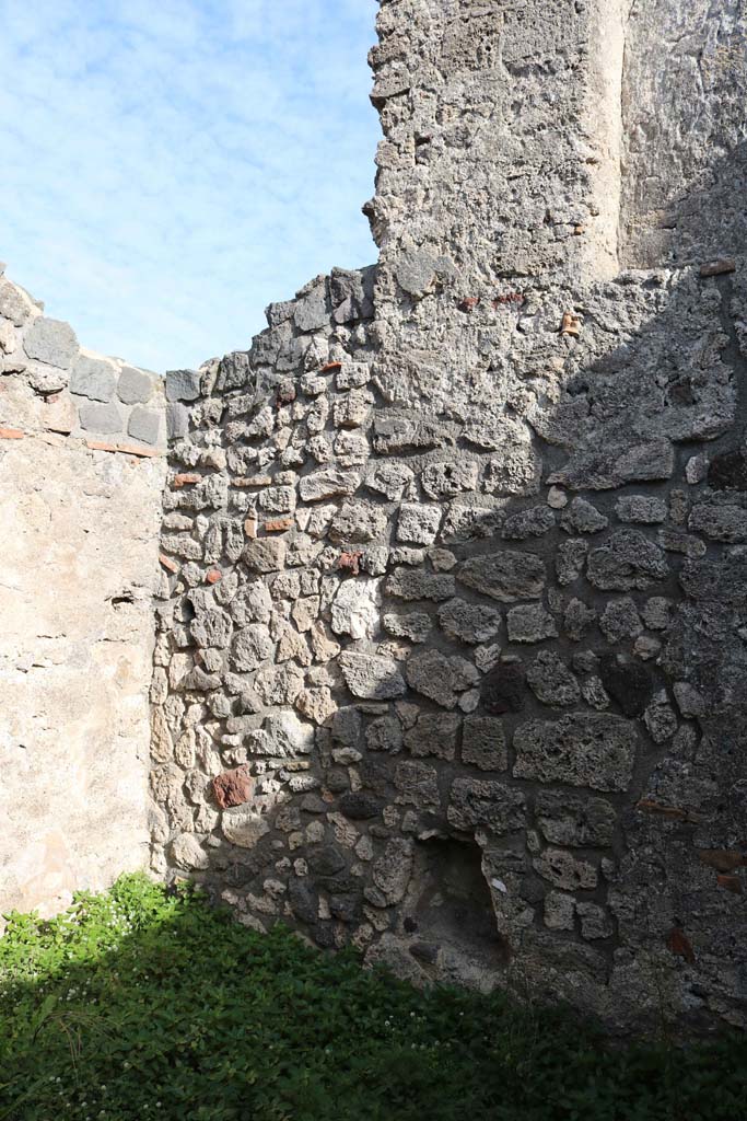 VII.4.57 Pompeii. December 2018. 
Looking towards east wall in kitchen with latrine. Photo courtesy of Aude Durand.