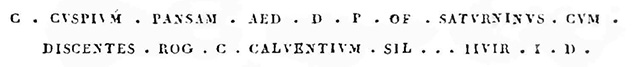 VII.4.61 Pompeii. 1829. Inscriptions as printed in BdI. These are recorded as two inscriptions in C.I.L., as CIL IV 275 and CIL IV 276. See Bullettino dell’Instituto di Corrispondenza Archeologica (DAIR), 1829. p. 148. See Corpus Inscriptionum Latinarum Vol. IV, 1871. Berlin: Reimer. p. 22 and p. 194..