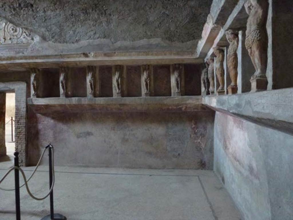 VII.5.24 Pompeii. June 2012. Looking towards west wall and north-west corner of tepidarium (37).  Photo courtesy of Michael Binns.