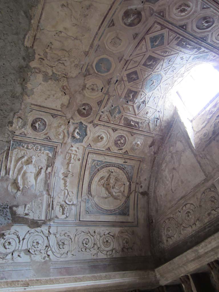 VII.5.24 Pompeii. March 2012. 
Ceiling plaster stucco in south-east corner of tepidarium. Photo courtesy of Marina Fuxa.