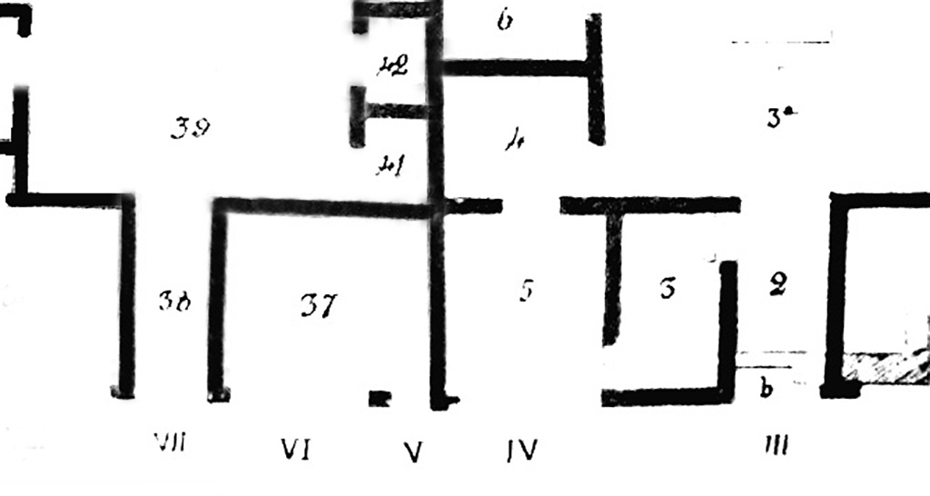 VII.6.4-6 Pompeii. 1910 plan. By Spano.
See Notizie degli Scavi di Antichità, 1910, fig. 1, p. 437.