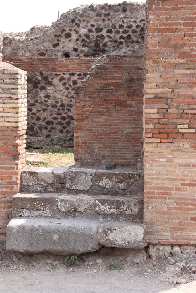 VII.6.13 Pompeii. September 2021. 
Looking south to steps to upper floor. Photo courtesy of Klaus Heese.