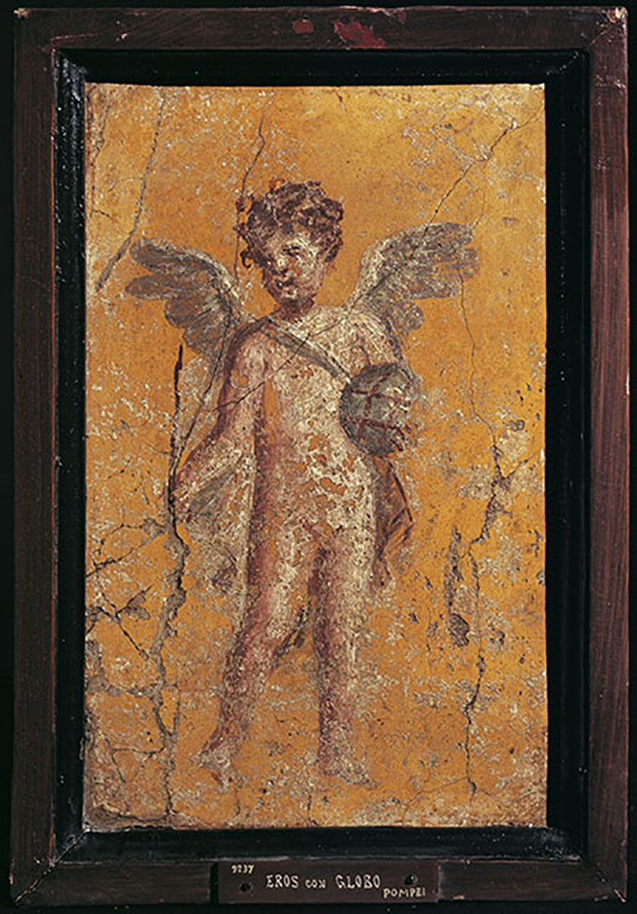 VII.6.28 Pompeii. Found 20th March 1762. Eros with globe.
Now in Naples Archaeological Museum. Inventory number 9237.