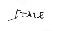 Nell'ambiente 139 (?). — 
79. Un'anfora ordinaria di terracotta, raccolta in frammenti, recante tracciato in nero sul collo :