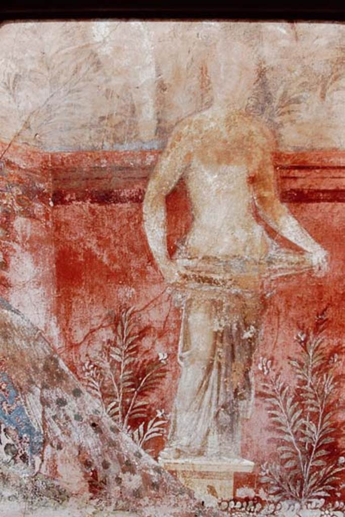 VII.7.10 Pompeii. 1968. Detail from painted decoration on west wall. Photo by Stanley A. Jashemski.
Source: The Wilhelmina and Stanley A. Jashemski archive in the University of Maryland Library, Special Collections (See collection page) and made available under the Creative Commons Attribution-Non Commercial License v.4. See Licence and use details.
J68f0988