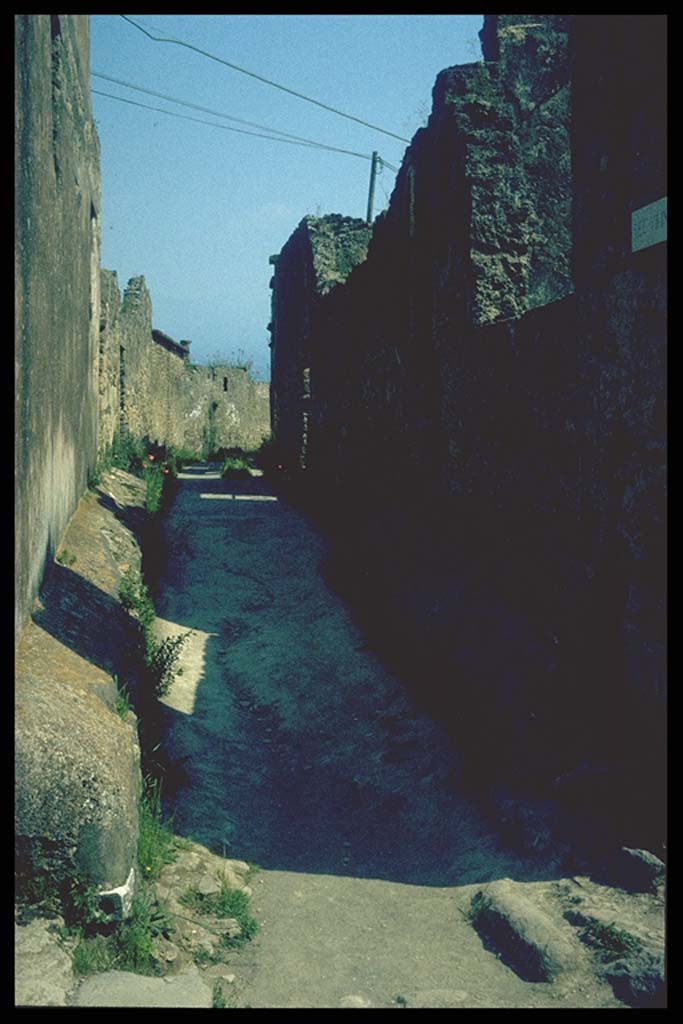 VII.7.18 side wall in Vicolo del Gallo, on left. Looking south. 
Photographed 1970-79 by Günther Einhorn, picture courtesy of his son Ralf Einhorn.