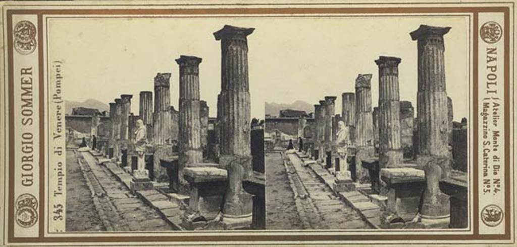 VII.7.32 Pompeii. Stereoview from between 1867 and 1874. East side of Temple of Apollo. 
Photo courtesy of Rick Bauer.