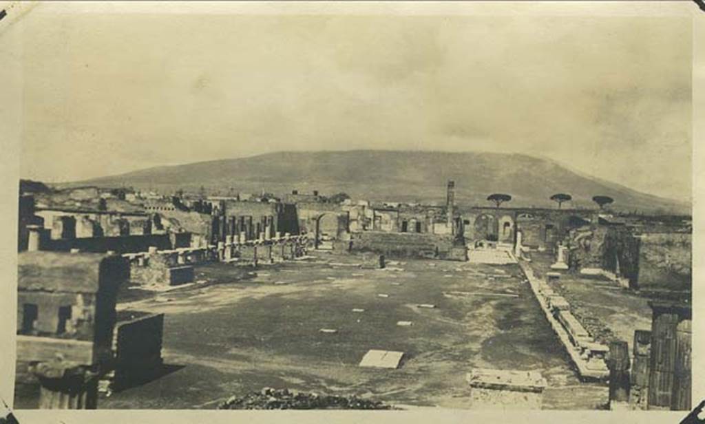 VII.8 Pompeii Forum. 29th March 1922. Looking north across the Forum, from the south-east corner. Photo courtesy of Rick Bauer.