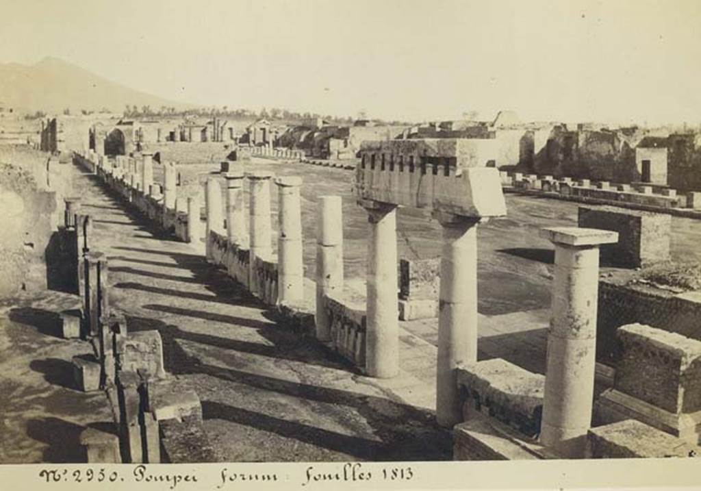 VII.8 Pompeii Forum. Pre-1873 photo by Amodio, no. 2950. Looking north-east across Forum. Photo courtesy of Rick Bauer.