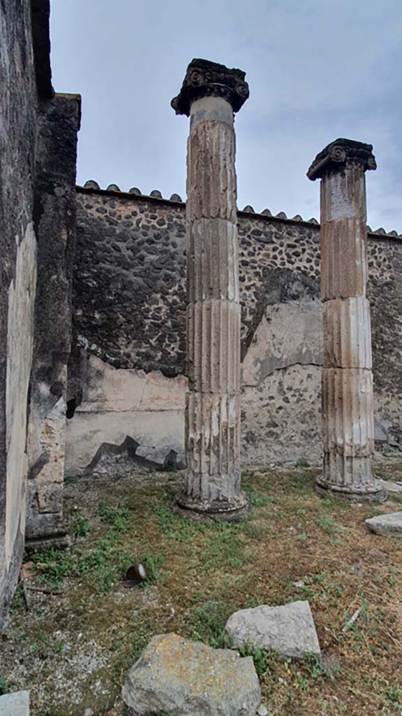 VII.8.1 Pompeii. August 2021. Looking towards west wall in south-west corner.
Foto Annette Haug, ERC Grant 681269 DÉCOR.