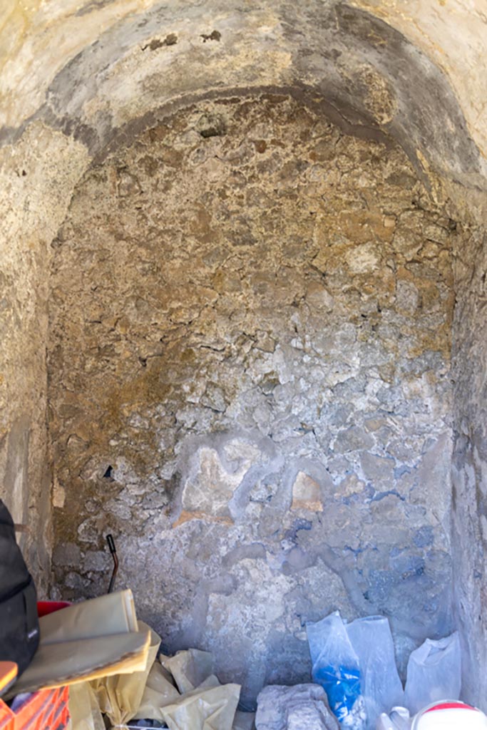 VII.8.1 Pompeii. October 2023. 
North wall of room on east side of north wall. Photo courtesy of Johannes Eber.