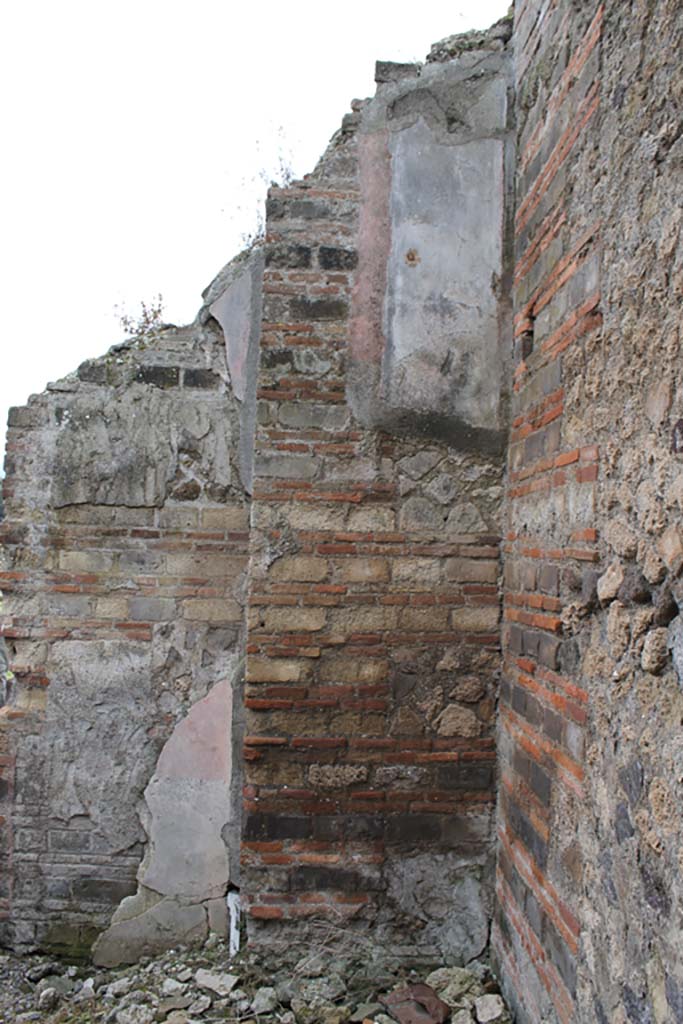 VII.9.1 Pompeii. March 2014. Detail from south wall in south-west corner of north corridor 12.
Foto Annette Haug, ERC Grant 681269 DÉCOR.