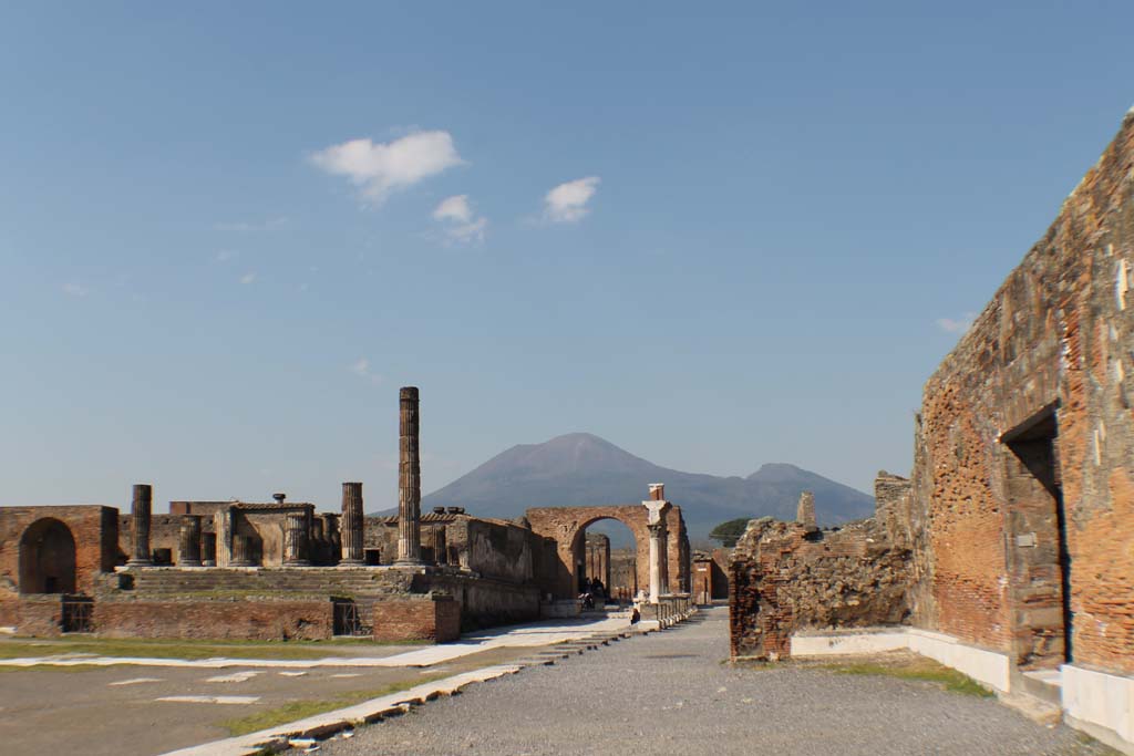VII.9.2 Pompeii. March 2014. Looking north along east side of Forum from entrance doorway, on right. 
Foto Annette Haug, ERC Grant 681269 DÉCOR.