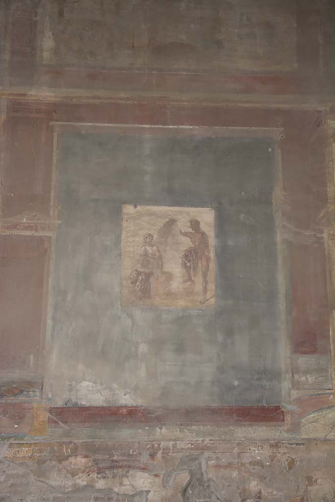 VII.9.7/8 Pompeii. October 2017. Central painting on west wall.
Foto Annette Haug, ERC Grant 681269 DÉCOR.