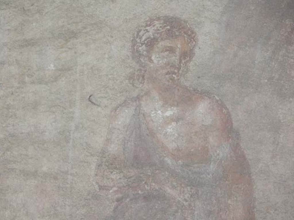 VII.9.7 and VII.9.8 Pompeii. Macellum. May 2015. North-west corner. Detail of Io, from painting of Io listening to Argo or Argus. Photo courtesy of Buzz Ferebee.