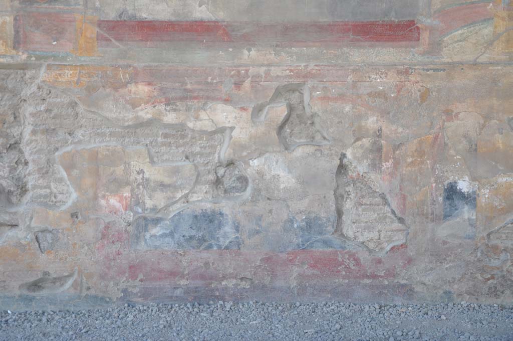 VII.9.7/8 Pompeii. July 2017. Detail from painted decoration on lower west wall.
Foto Annette Haug, ERC Grant 681269 DÉCOR.