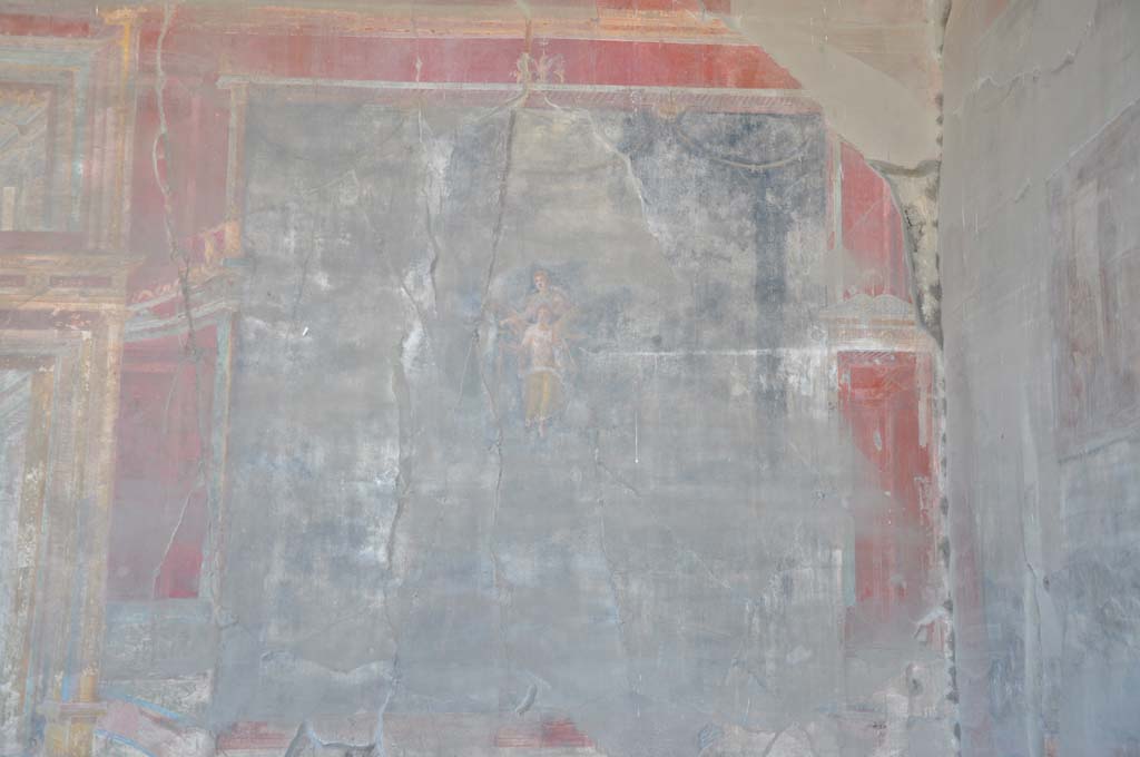 VII.9.7/8 Pompeii. July 2017. Black painted panel from west wall at north end.
Foto Annette Haug, ERC Grant 681269 DÉCOR.