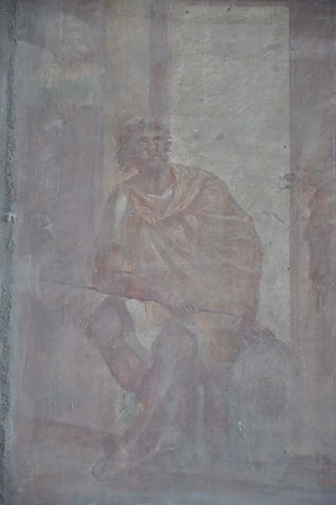 VII.9.7/8 Pompeii. July 2017. Detail of Ulysses from west end of north wall.
Foto Annette Haug, ERC Grant 681269 DÉCOR.