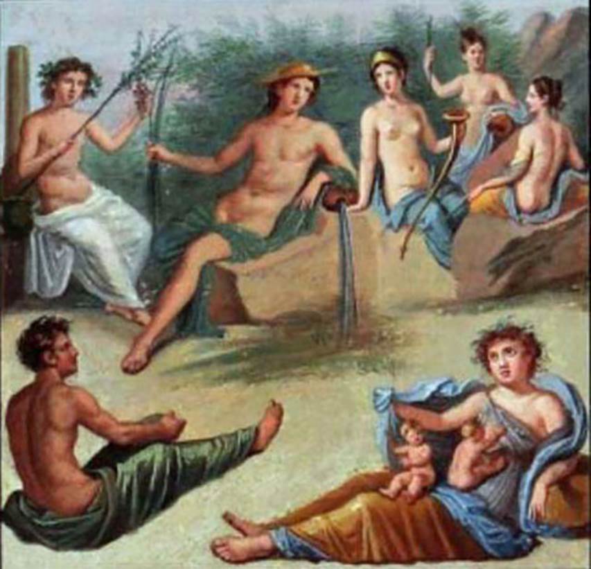 VII.9.7 and VII.9.8 Pompeii. Macellum. Detail from ADS 730 of the Sarno painting in centre of east wall of large room in south-east corner.  
Photo © ICCD. http://www.catalogo.beniculturali.it
Utilizzabili alle condizioni della licenza Attribuzione - Non commerciale - Condividi allo stesso modo 2.5 Italia (CC BY-NC-SA 2.5 IT)