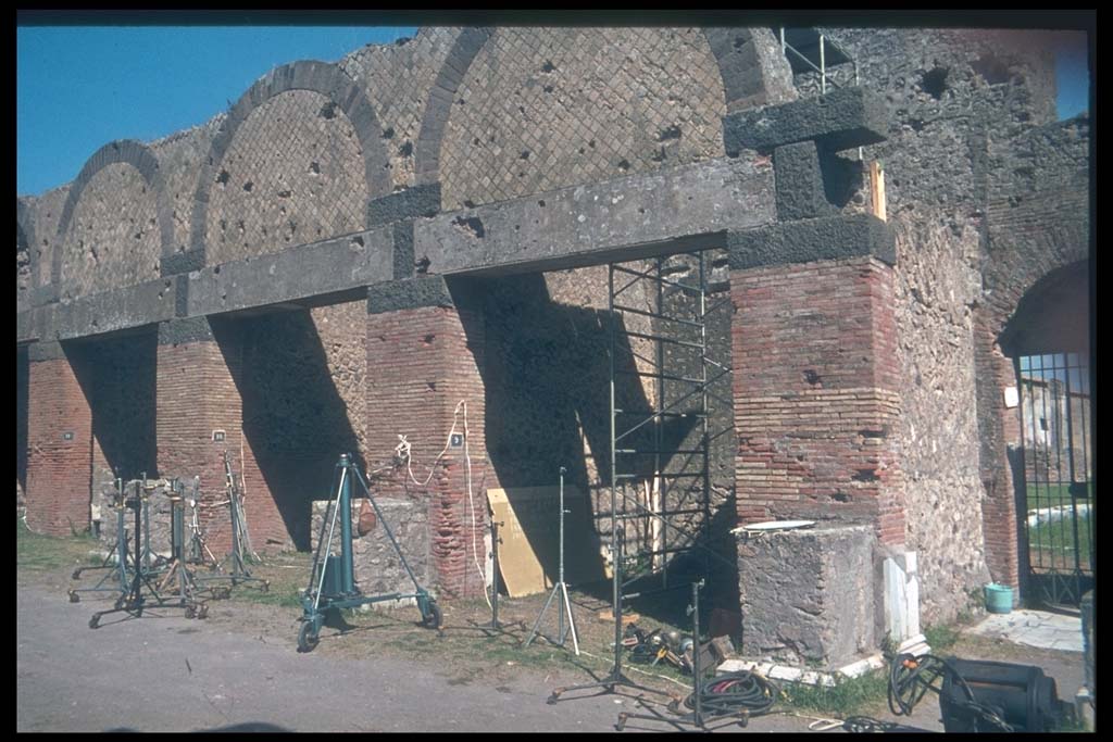 VII.9.9 Pompeii. Entrances onto east side of Forum, also VII.9.10 and 11.
Photographed 1970-79 by Günther Einhorn, picture courtesy of his son Ralf Einhorn.