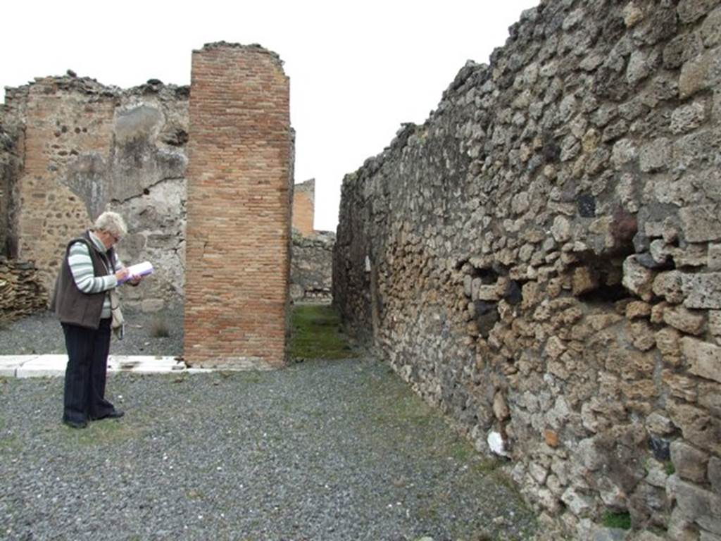 VII.9.47 Pompeii.  March 2009.  North east corner of Portico area.