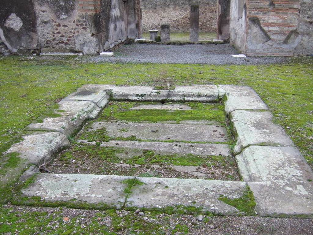 VII.9.47 Pompeii.  December 2005.  Room 1. Atrium. Impluvium.