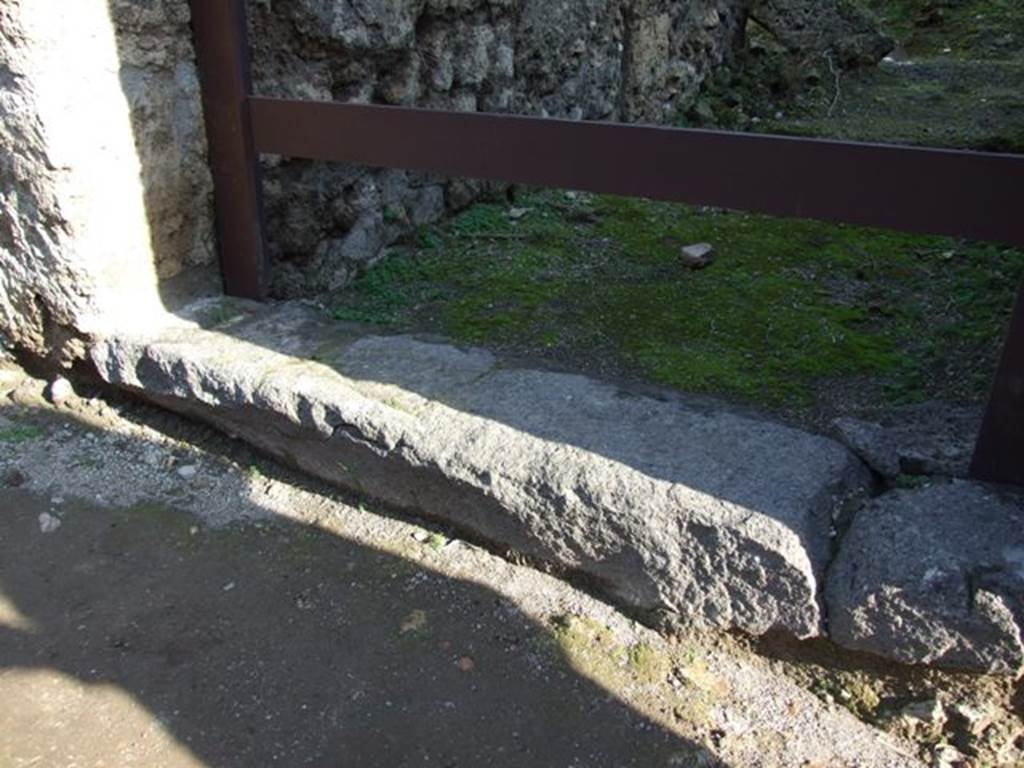 VII.11.2 Pompeii. December 2007. Entrance sill or threshold.