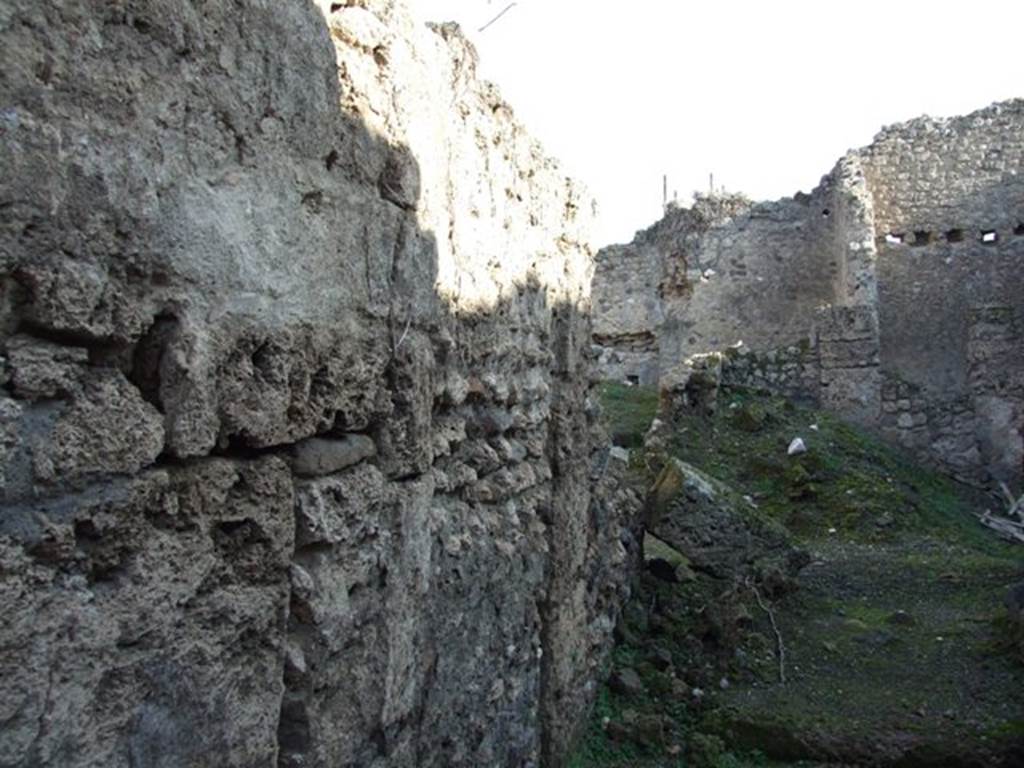 VII.11.2 Pompeii. December 2007. North wall of fauces.