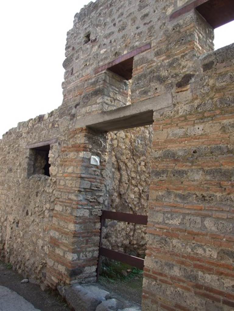 VII.11.8 Pompeii. December 2007. Entrance doorway to steps to upper floor.