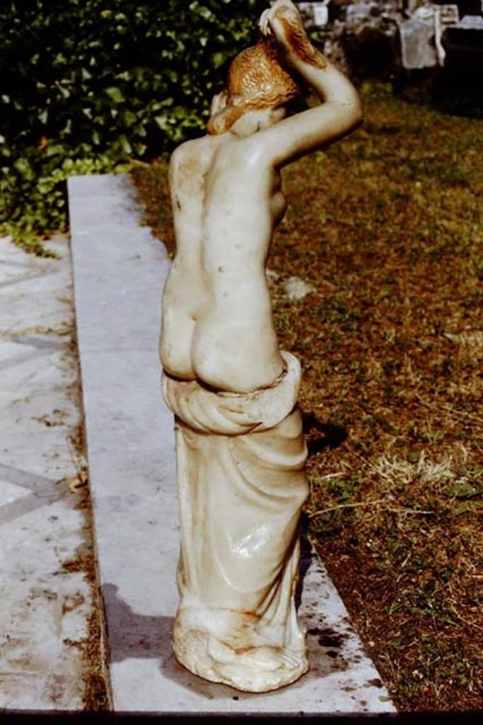 VII.12.23 Pompeii. 1971. Rear of statue of Venus.  Photo by Stanley A. Jashemski.
Source: The Wilhelmina and Stanley A. Jashemski archive in the University of Maryland Library, Special Collections (See collection page) and made available under the Creative Commons Attribution-Non Commercial License v.4. See Licence and use details.
J71f0289