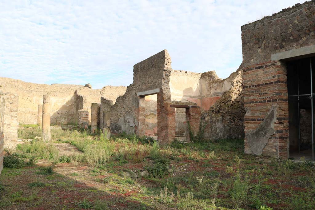 VII.13.4 Pompeii. December 2018. Looking north-east across atrium with remains of impluvium. Photo courtesy of Aude Durand.