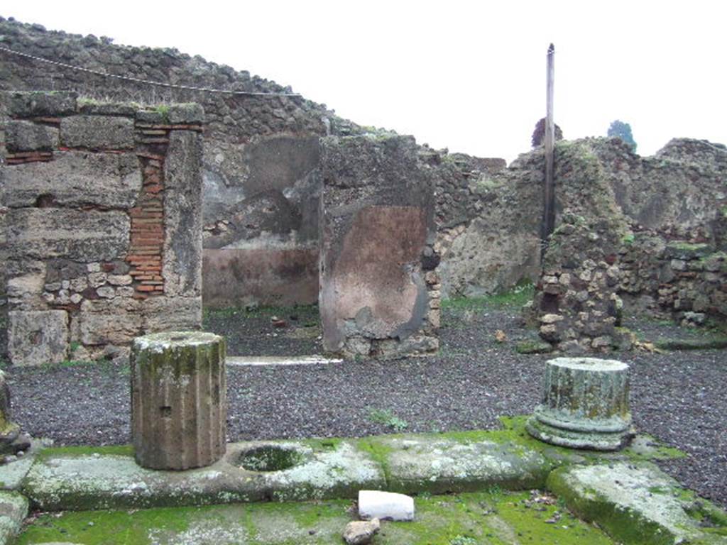 VII.13.8 Pompeii.  December 2005. East side of atrium, with doorway to two Cubicula.
